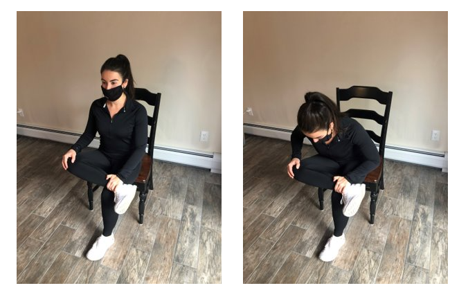Seated piriformis stretch