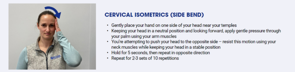 Cervical Isometrics-Side Bend