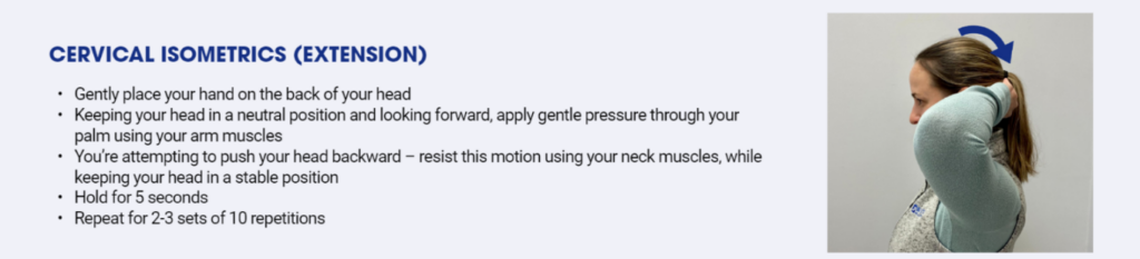 Cervical Isometrics-Extension