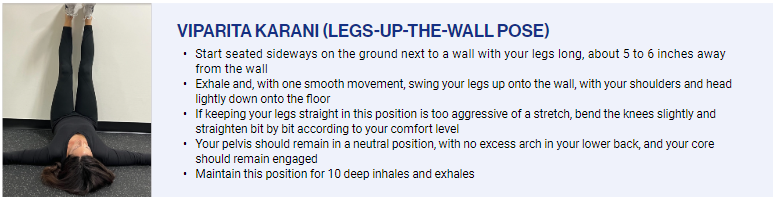 Legs up the wall pose