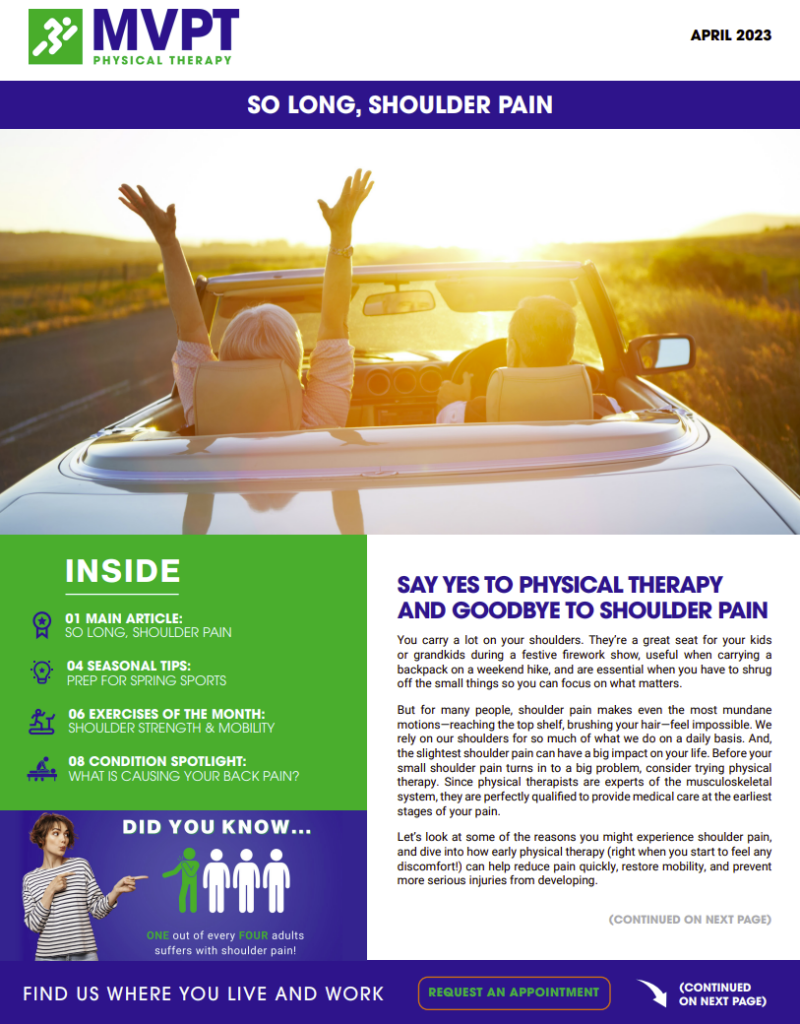 So Long, Shoulder Pain