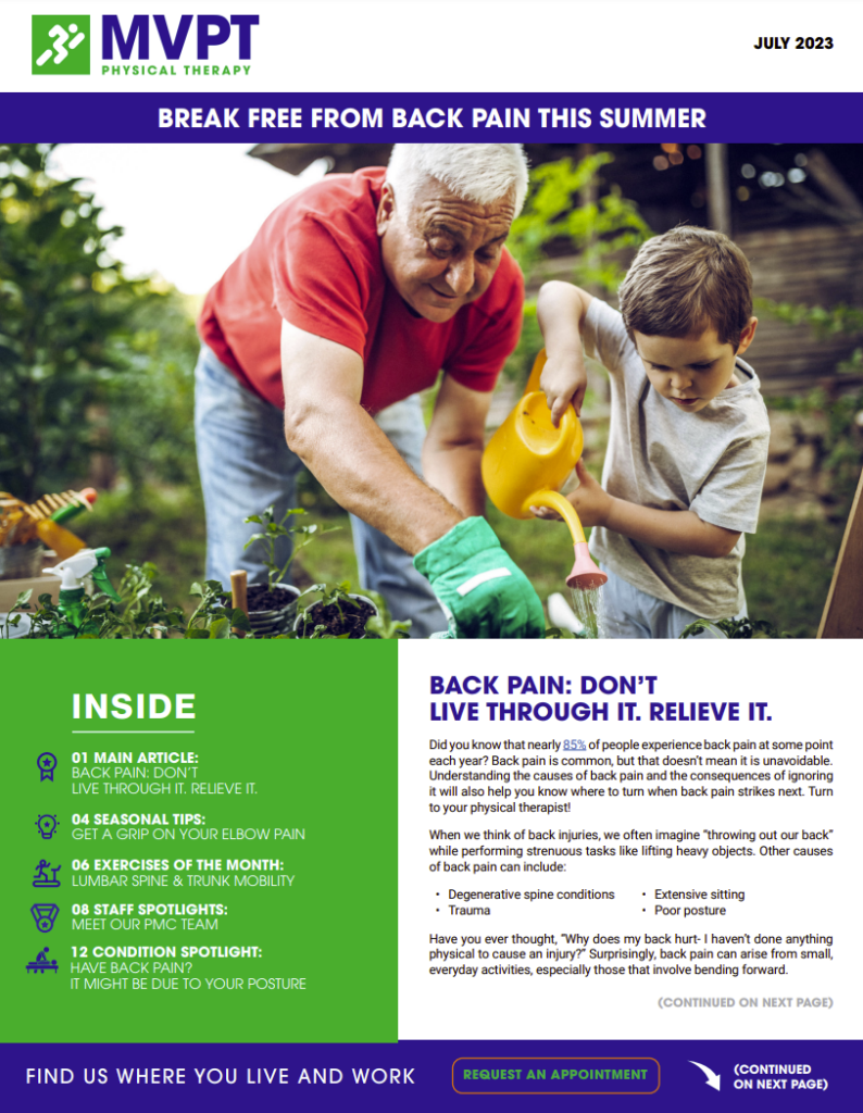 Break Free From Back Pain This Summer