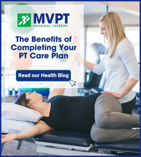 Women seen receiving care with direction to complete PT care by reading our health blog.